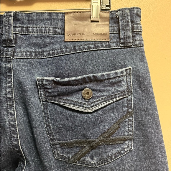 TK Axel Slim Boot Jeans 34x32 Medium Dark Wash Bootcut Denim Mens - Picture 6 of 16